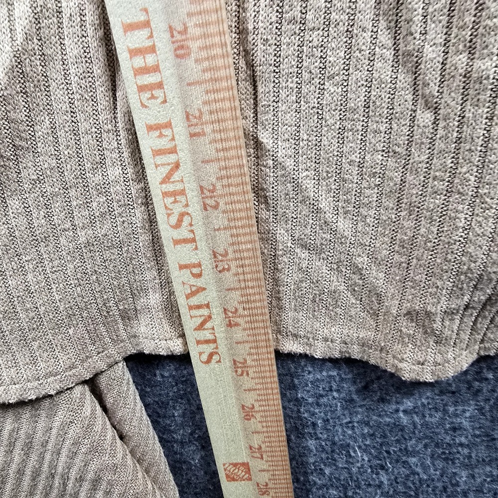 Banana Republic Women S Tan Open Front Long Waterfall Cardigan Sweater Flowy - Picture 9 of 10
